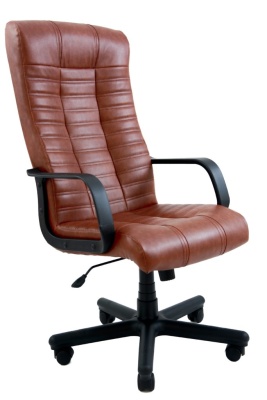 Кресло Евростиль Атлант стандарт кожа люкс средне-коричневый 6030Y70R