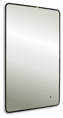 Зеркало Silver Mirrors Incanto 600х1000 (черный декор, бесконтактный сенсор, гор./верт.)