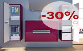 Скидка -30% на мебель для ванных комнат от Ювента! Скидка -30% на мебель для ванных комнат от Ювента!