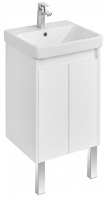 Тумба Акватон Сканди Doors 45 с умывальником Адриана 45, белый глянец 1A2787K0SD010