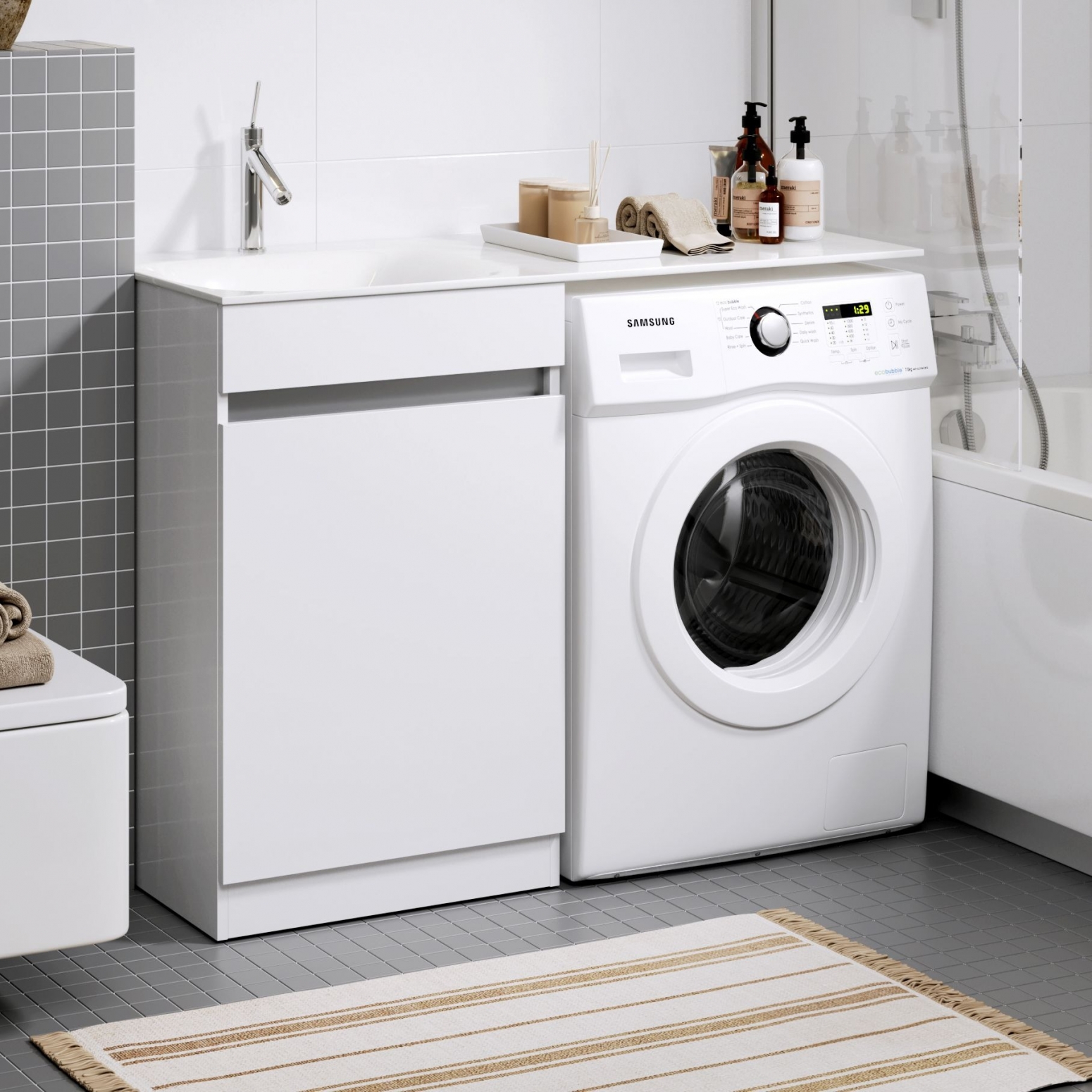 Готовые решения мебели под стиральную машину