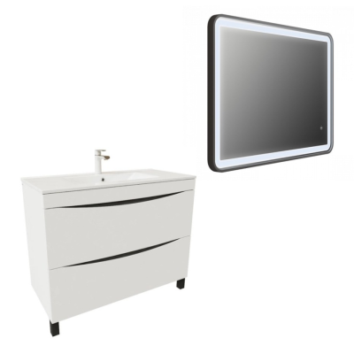 Комплект: тумба и зеркало Iddis Cloud 100 см. Акция