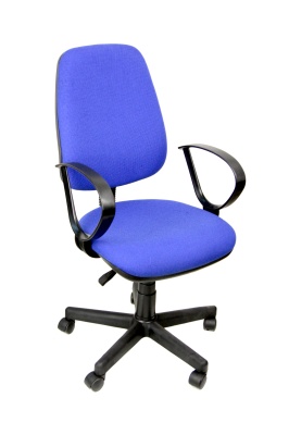Кресло Деловая Обстановка Стар синхро рондо ткань-сетка синий SW-10