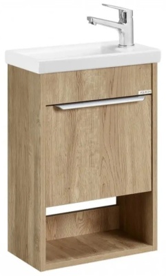 Тумба Акватон Хоуп 40 с умывальником Миранда 40, орех 1A2871K0HP6C0