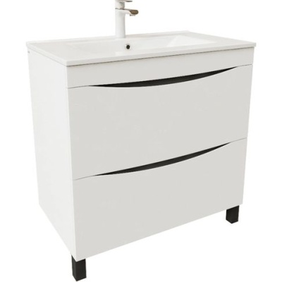 Тумба с умывальником напольная Iddis Cloud 80, белая CLO80WFi95K. Образец. Акция