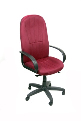 Кресло Деловая Обстановка Вега стандарт флок бордовый