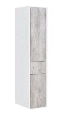 Шкаф-пенал левый Roca Ronda 1 390 мм ZRU9303005, бетон/белый глянец