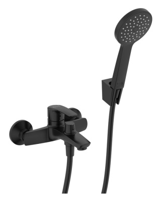 Смеситель для ванны с лейкой и шлангом Iddis Ray RAYBL02i02, черный