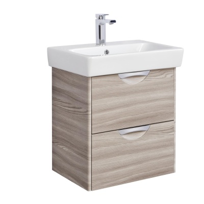 Тумба Акватон Сильва 60 с умывальником Нео 60, дуб фьорд (1A211801SIW60+1WH302186)