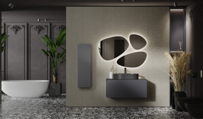 Тумба подвесная Raval Stone 100 антрацит Stn.01.100/P/A/JR. Образец. Распродажа