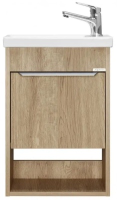 Тумба Акватон Хоуп 40 с умывальником Миранда 40, орех 1A2871K0HP6C0