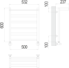 Полотенцесушитель Водяной Terminus Хендрикс П6 500х600