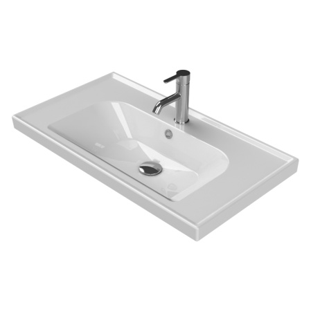 Тумба подвесная Laparet SARGAS 80 с умывальником Cerastyle Frame 80 дуб Йорк (LS-WCAB-80-221+VB015M22U00)