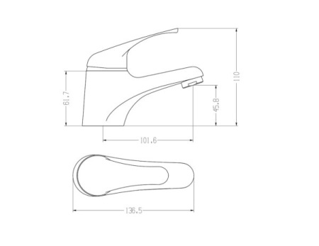 Смеситель для умывальника PMC РМС-Л1-001Ш