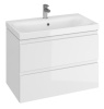 Тумба под умывальник подвесная Cersanit MODUO 80 с умывальником MODUO 80, белая (SZ-MOD-MO80Sl/Wh+UM-MOD80/1)
