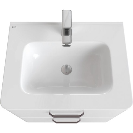 Тумба с умывальником напольная IDDIS Brick 60 см, белая BRI60WFi95K. Акция