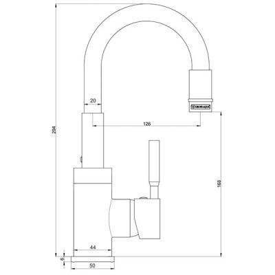 Смеситель для кухни Gross Aqua ColorFlex 3241508W