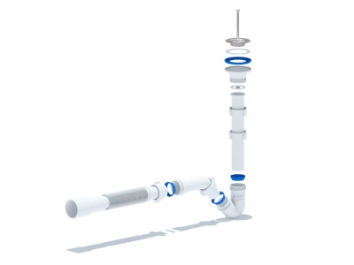 Сифон для биде Ани Пласт с трубой 32х40/50 BD1016