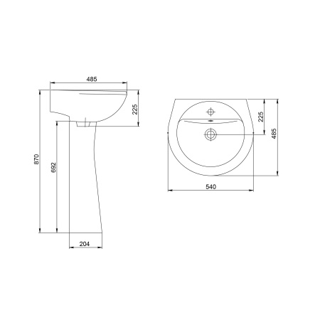 Умывальник Santeri Виктория 56