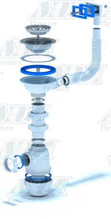 Сифон для мойки Ани Пласт Грот A0145S