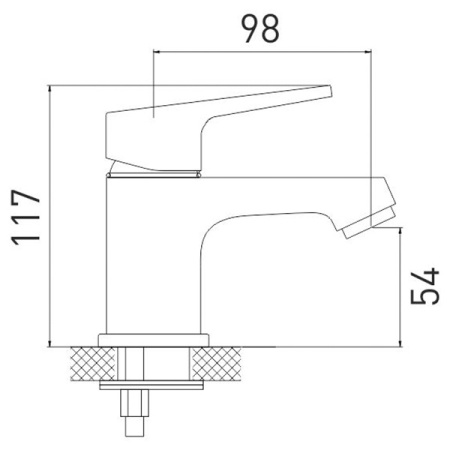 Смеситель для умывальника Gross Aqua Delta 6245268С