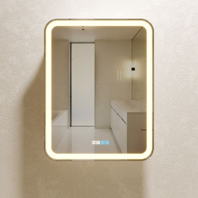 Зеркало-шкаф Silver Mirrors Фиджи 60 (600х800 R-78) правый, часы LED-00002363 Зеркало-шкаф Silver Mirrors Фиджи 60 (600х800 R-78) правый, часы LED-00002363