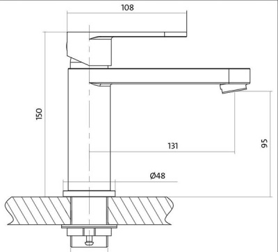 Смеситель для умывальника Cersanit MILLE S951-048