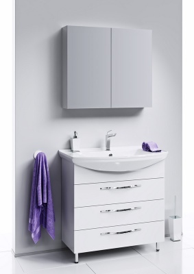 Тумба напольная Aqwella Аллегро 75 с умывальником Стиль 750 белый Agr.01.07/3