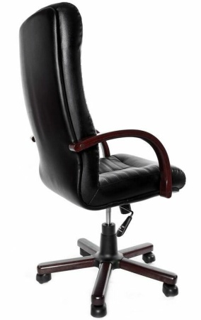 Кресло Евростиль Консул экстра кожа люкс черный орех