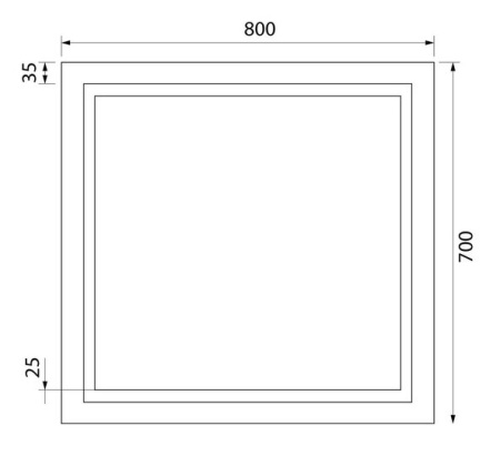 Зеркало с подстветкой 80 см Iddis Zodiac ZOD8000i98