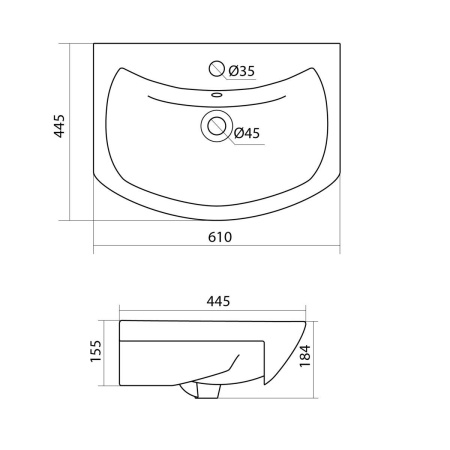Умывальник Santek Балтика-60 1WH110246