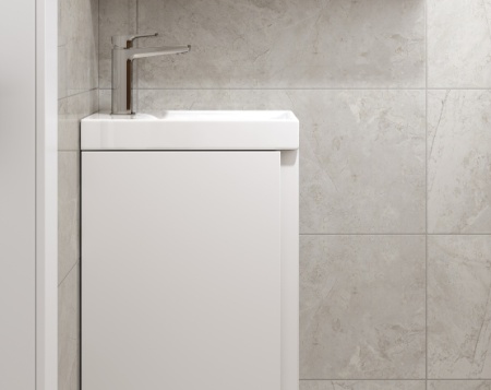 Тумба с умывальником подвесная Cersanit MODUO 40 с умывальником COMO 40 белый SZ-MOD-MO40/Wh