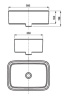 Умывальник накладной Roca MILA прямоугольный