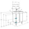 Тумба под умывальник напольная Акватон Кантри 60 с умывальником Нео 60, белый/дуб Верона
