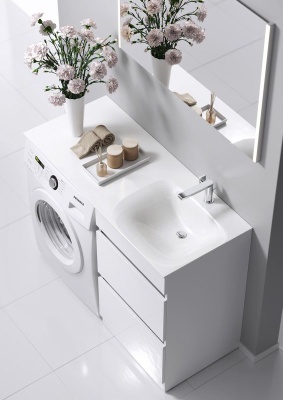 Тумба напольная правая Aqwella Forma 115 с умывальником Forma 115 белый FOR01052 R