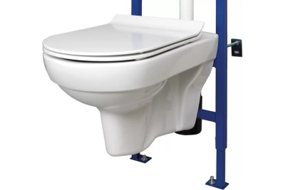 Комплект Cersanit CITY CO DPL EO slim + LINK PRO + кнопка ESTETICA белый с рамкой хром 64277. Акция