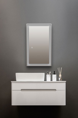 Зеркало-шкаф Silver Mirrors Munchen-ANTHRACITE (428х728) сенсорный выключатель, реверс.крепление