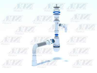 Сифон для мойки Ани Пласт 1/2 C0315