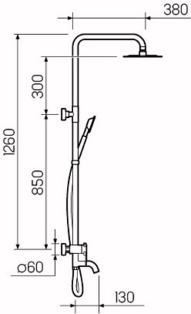 Смеситель для душа PMC SUS124-009DK