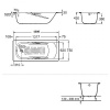 Стальная ванна с ножками Roca Princess 160x75 A2203N0001