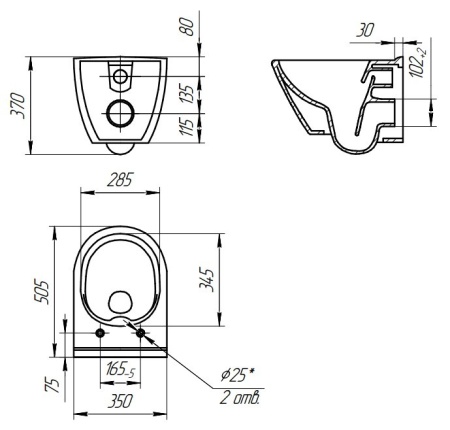 Унитаз подвесной Cersanit City Smart Clean On DPL EO Slim LP