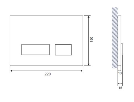 Кнопка для инсталляции Cersanit MOVI BU-MOV/Cg хром блестящий