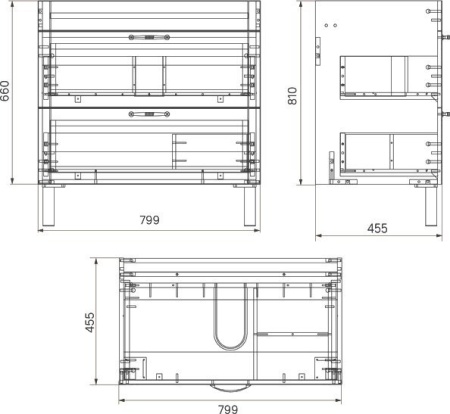 Тумба с умывальником Iddis Oxford OXF80W0i95K, белая