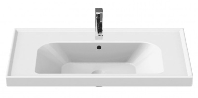 Тумба подвесная Laparet Sargas 80 с умывальником Cerastyle Frame 80 белый глянец (LS-WCAB-80-01+VB015M22U00)