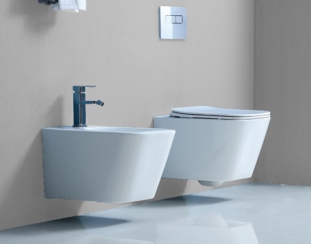 Унитаз подвесной Grossman GR-4441S безободковый с крышкой duroplast, soft-close, белый