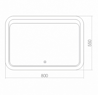 Зеркало с сенсорным выключателем Silver Mirrors "Пульсар" 80х55 ФР-00001380