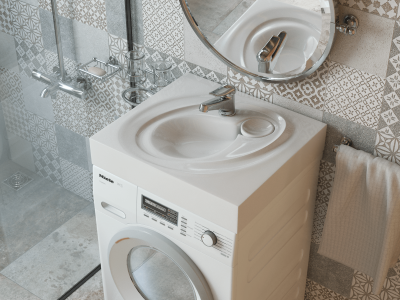 Умывальник над стиральной машиной MADERA Perla 60 белая Умывальник над стиральной машиной MADERA Perla 60 белая