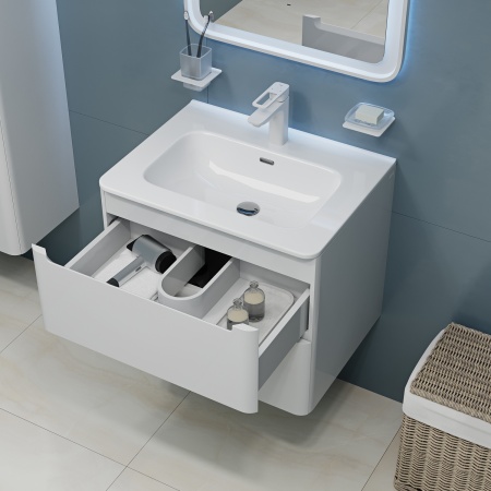 Тумба с раковиной подвесная Iddis Edifice 60 см, белый EDI60WFi95K