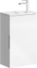 Тумба подвесная Aqwella Accent 42 с умывальником Malaga 420 белый ACC0104W