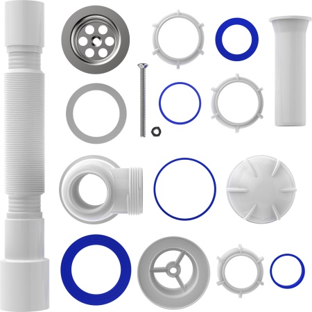 Сифон для умывальника Aquant Standart, белый S0115-35-MR